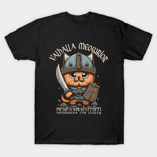 Nordic Norse Valhalla Viking Cat Warrior T-Shirt